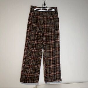 Free People Shape Up Plaid Trousers